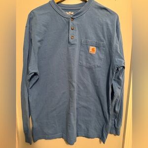 Carhartt Blue Long Sleeve Tee for Versatile Style Sz M